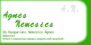 agnes nemcsics business card
